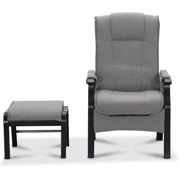 Fauteuil senior Astrid avec repose-pieds et relevage électrique - Gris Fauteuil senior Astrid avec repose-pieds et relevage électrique - Gris