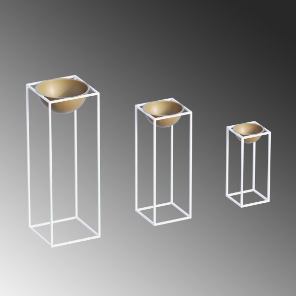 Pot Plato 19 - Blanc/or Pot Plato 19 - Blanc/or