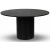 Pose matbord Ø130 cm - Svartbetsad ek