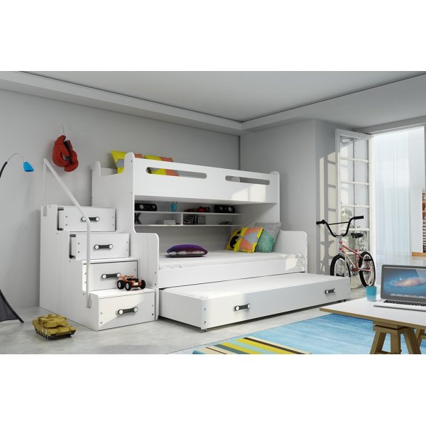 Max våningssäng med extrabädd 120 x 200 cm - Valfri färg Max våningssäng med extrabädd 120 x 200 cm - Valfri färg