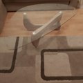 Kundbild Trend soffbord - Ljus ek (imitation) / Glas: Trendig soffbord som presenterar...