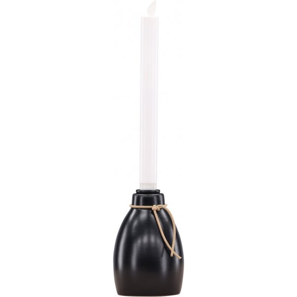 Ulricehamn LED-ljusstake 31 x 9 cm - Svart/Vit Ulricehamn LED-ljusstake 31 x 9 cm - Svart/Vit