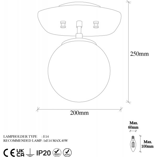 Well taklampa 11671 - Guld/vit Well taklampa 11671 - Guld/vit
