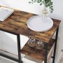 Aleks bartafel 110 x 40 cm - Bruin/zwart