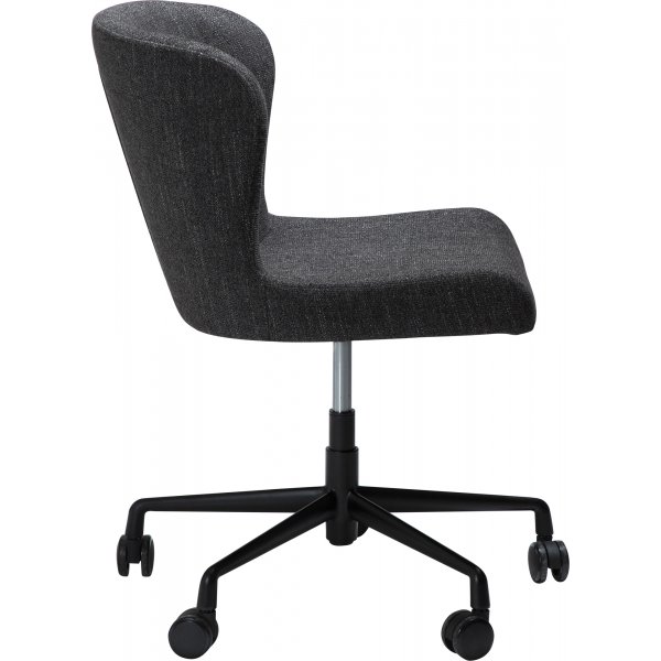 Chaise de bureau Glam - Boucle noire/noir Chaise de bureau Glam - Boucle noire/noir