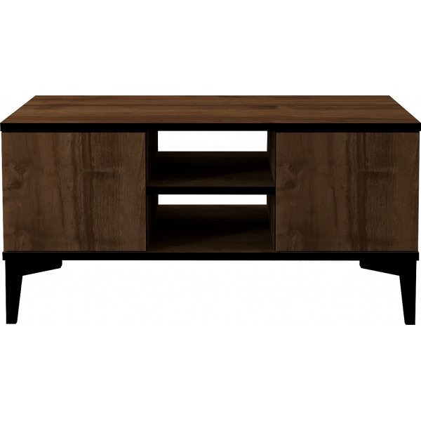 Table basse Gediz 90 x 90 cm - Noyer/noir