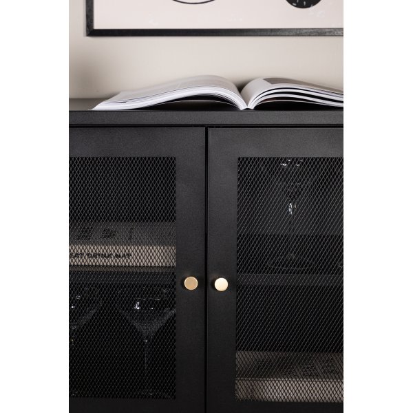 Buffet Trerike - Noir + Pieds de meubles Buffet Trerike - Noir + Pieds de meubles