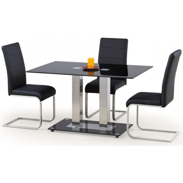 Phoenix bord 130 x 80 cm - Svart / Krom Phoenix bord 130 x 80 cm - Svart / Krom