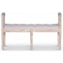 Cholet sittbnk med handtag - Antik finish / Linne + Flckborttagare fr mbler