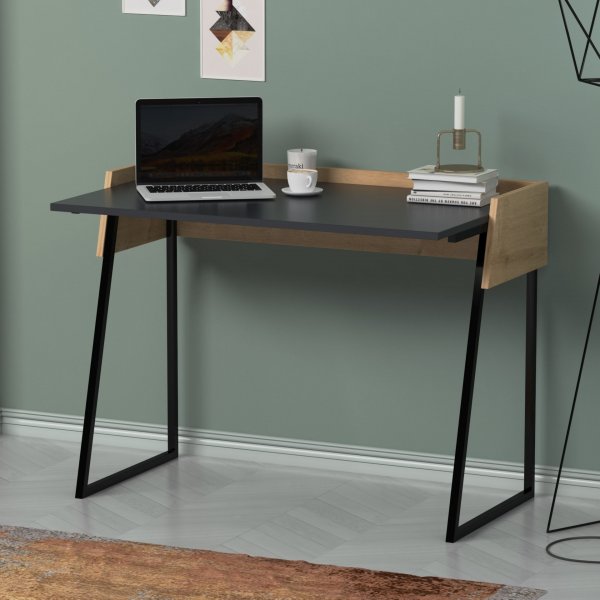 Ron skrivbord 103,6x56,8 cm - Antracit/ek Ron skrivbord 103,6x56,8 cm - Antracit/ek