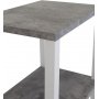 Charlotte sngbord - Vit/betongimitation