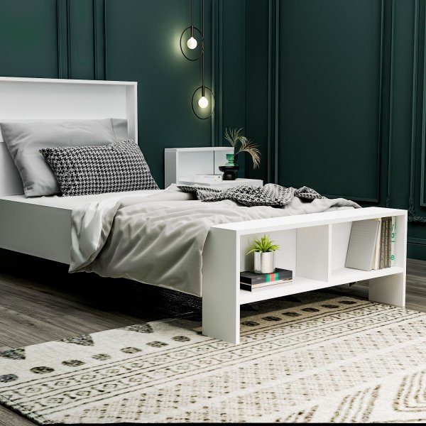 Life eenpersoonsbed 90 x 200 cm - Wit