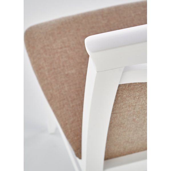 Chaise de salle à manger Mélanie - Blanc/Beige Chaise de salle à manger Mélanie - Blanc/Beige