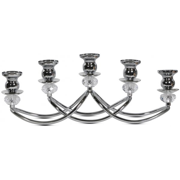 Ljusstake Blinga fr 5 st ljus - Krom / Diamant