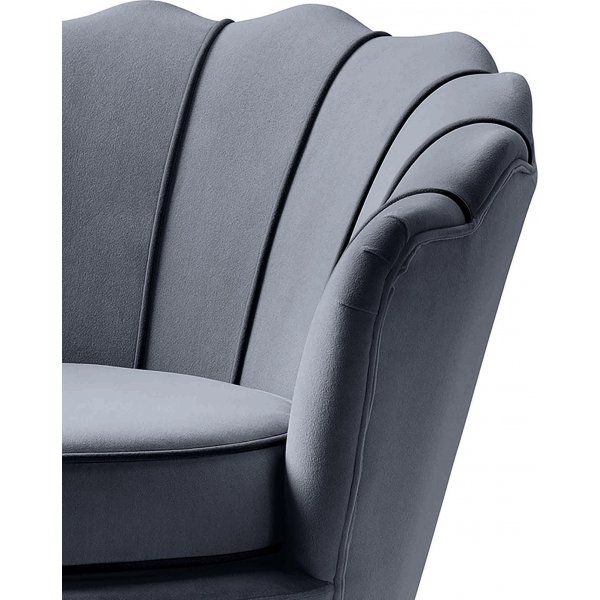 Fauteuil Duran en velours gris Fauteuil Duran en velours gris