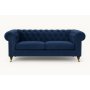 Soffa Sheffield Chesterfield 2-sits - Mrkbl sammet