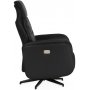 Comfort Saga (el) reclinerftlj med inbyggt fotstd - Svart ecolder