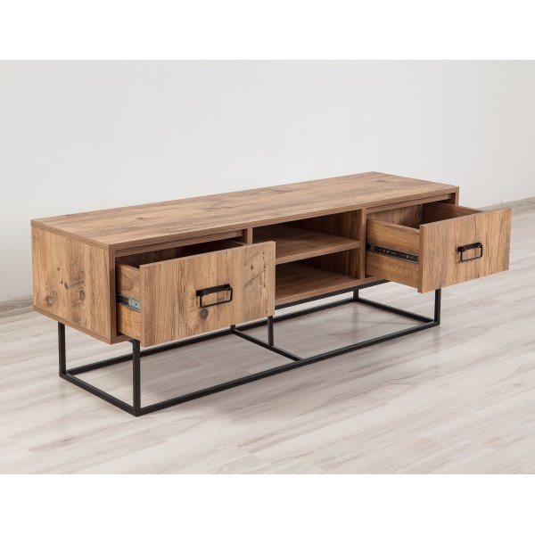 Quantum Silva TV-bnk 140 cm - Furu/svart