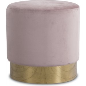 Sittpuff Isabelle 42Ø cm - Rosa/Mässing + Textilrengöring för möbler Sittpuff Isabelle 42Ø cm - Rosa/Mässing + Textilrengöring för möbler