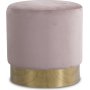 Sittpuff Isabelle 42Ø cm - Rosa/Mässing + Fläckborttagare för möbler Sittpuff Isabelle 42Ø cm - Rosa/Mässing + Fläckborttagare för möbler