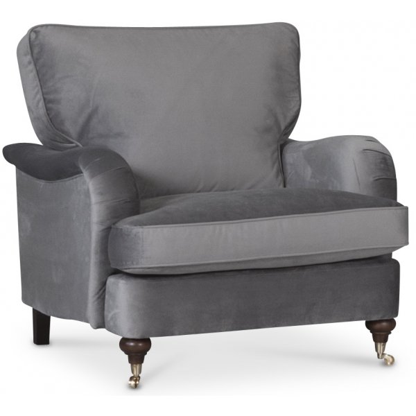 Howard Watford deluxe f�t�lj - Gr� Sammet