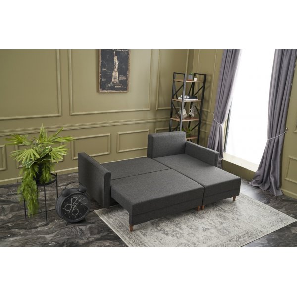 Aydam slaapbank rechts - Antraciet