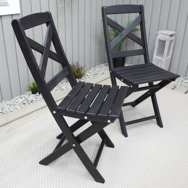 Chaise pliante Wilma - Noir Chaise pliante Wilma - Noir