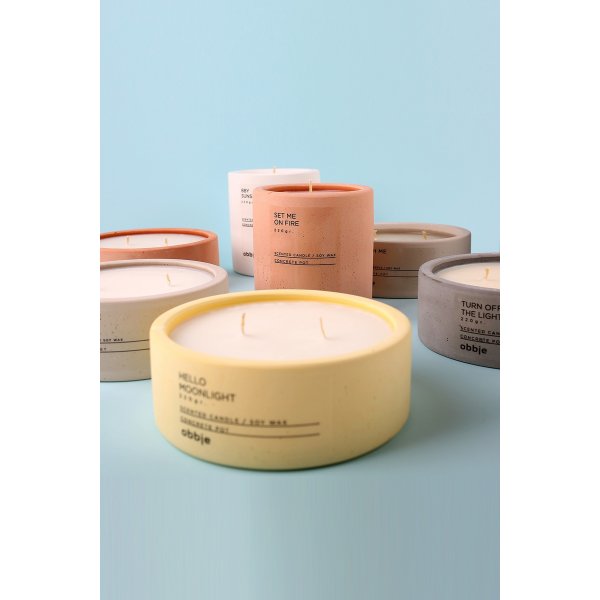 Bougie parfumée Turn Off The Light basse - Gris Bougie parfumée Turn Off The Light basse - Gris