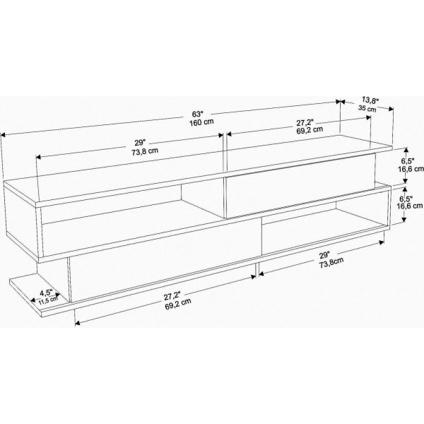 Banc multimdia Cortez - Chne/anthracite