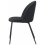 Plaza velvet stol - Svart / Svart