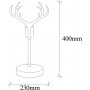 Antler bordslampa - Valnt/silver