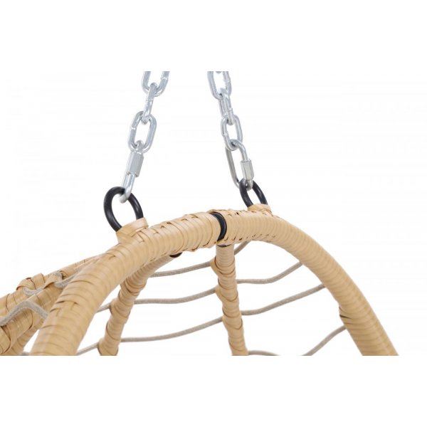 Hängstol i konstrotting - Natur / Svart Hängstol i konstrotting - Natur / Svart