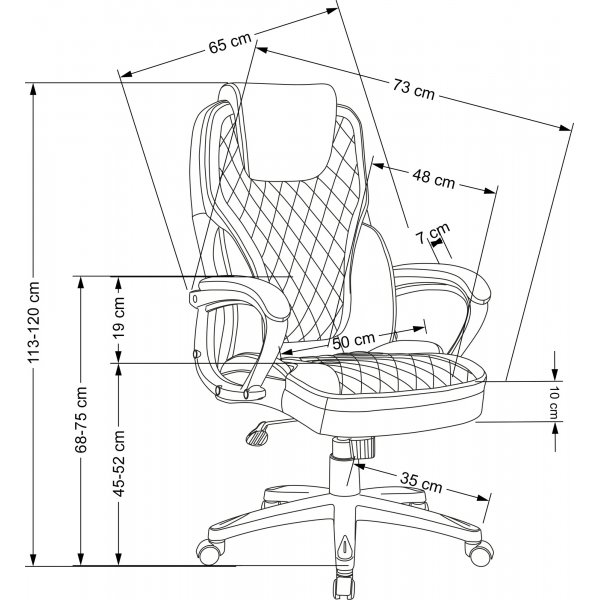 Chaise de bureau Gandalf - Noir/gris