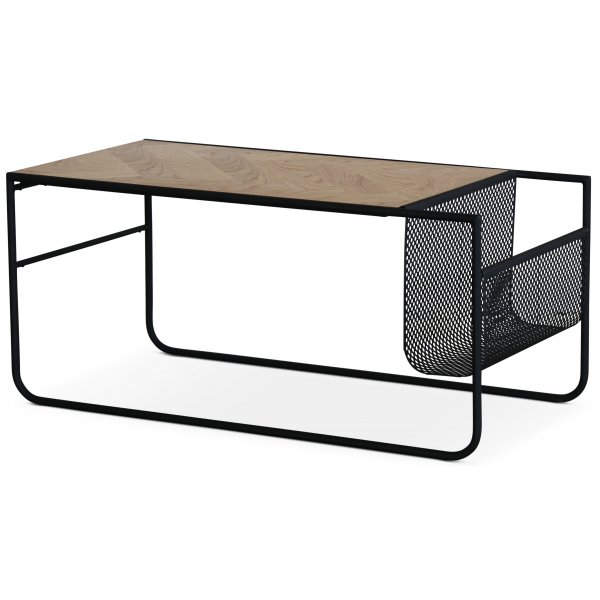 Björkeryd soffbord med förvaring 100 x 50 cm - Svart / Ek Björkeryd soffbord med förvaring 100 x 50 cm - Svart / Ek