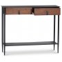 Flash konsolbord 100 x 31 cm - Svart/valnt