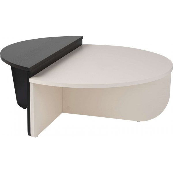Orion soffbord 90/85 x 60/30 cm - Vit/svart