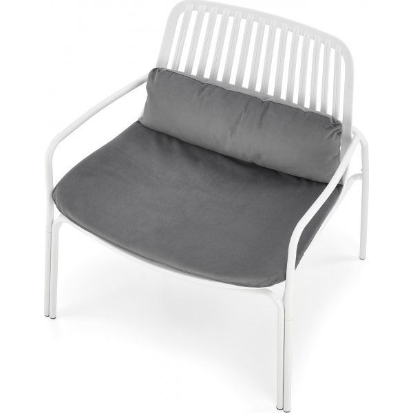 Fauteuil Melby - Blanc/gris Fauteuil Melby - Blanc/gris