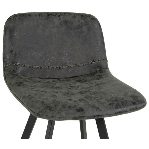 Elisa barstol - Mörkgrå vintage PU Elisa barstol - Mörkgrå vintage PU