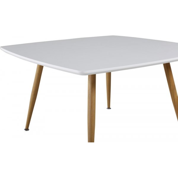 Table basse Klockarns 80 x 80 cm - Blanc/chne