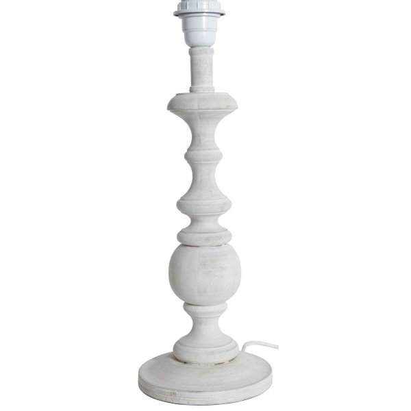 Mango lampfot H40x12 cm - Whitewash