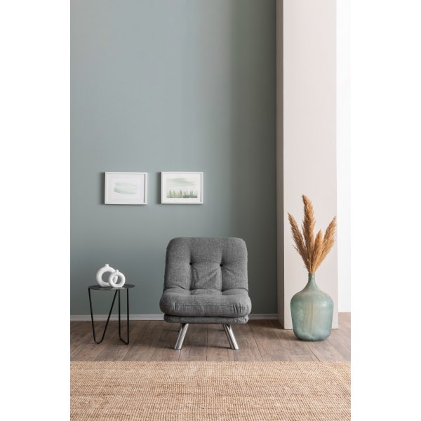Fauteuil lit Misa - Gris clair Fauteuil lit Misa - Gris clair