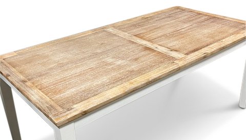 Viola matbord 180x90 cm med vintage bordsskiva och vita ben + Fläckborttagare för möbler Viola matbord 180x90 cm med vintage bordsskiva och vita ben + Fläckborttagare för möbler