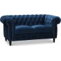 Chesterfield Cambridge 2-sits soffa - Bl sammet