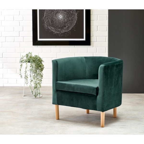 Seal fauteuil - Groen fluweel + Textielreiniging voor meubels Seal fauteuil - Groen fluweel + Textielreiniging voor meubels