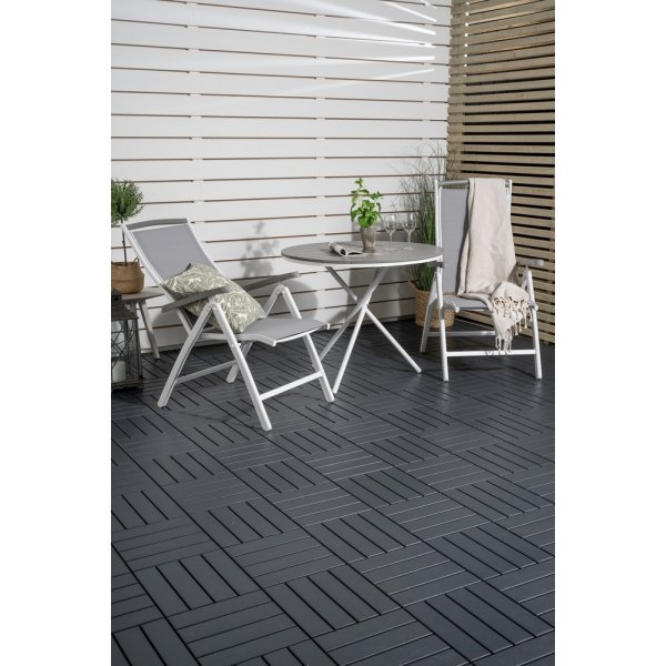 Parma utematgrupp med 2 st Albany stolar - Gr/Vit