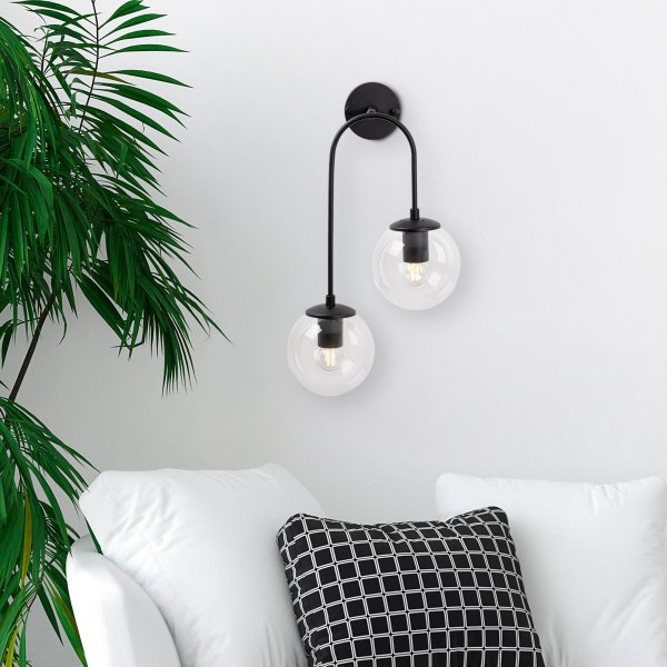Klenod wandlamp 10570 - Zwart