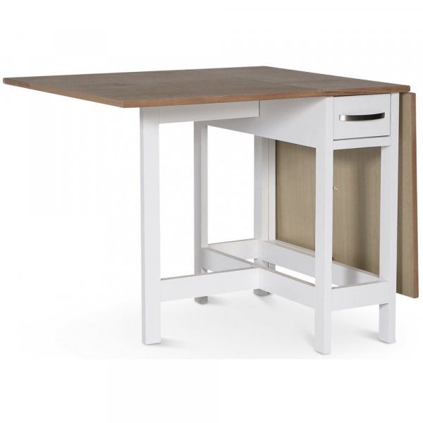 Slagbord vit/ek 30/90/150x80 cm - Fårö + Möbeltassar Slagbord vit/ek 30/90/150x80 cm - Fårö + Möbeltassar