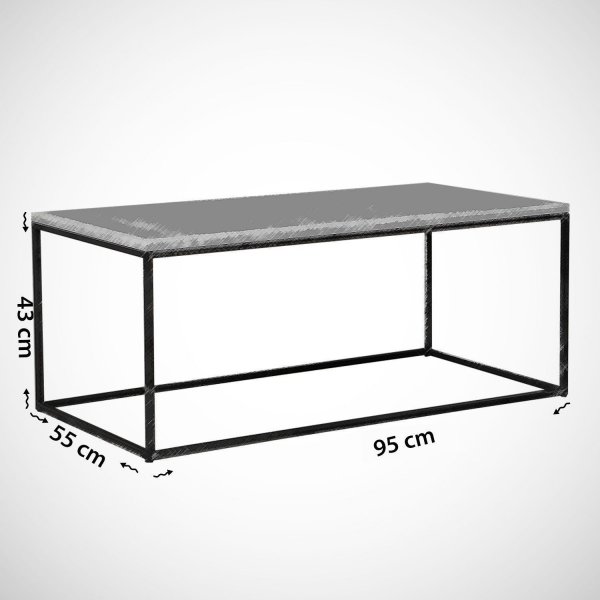 Table basse Cosco 95 x 55 cm - Noir/blanc Table basse Cosco 95 x 55 cm - Noir/blanc