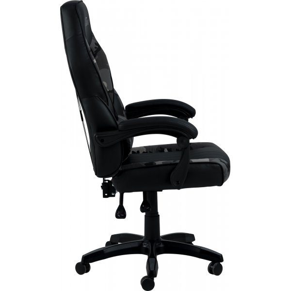 Chaise de bureau / chaise de jeu Canyon - PU noir/gris