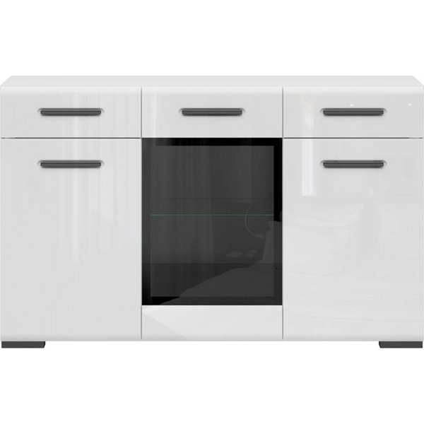 Assen sk�nk med glaslucka - Vit